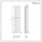 Radiador de Diseño Vertical - Cromado - 1800mm x 375mm x 50mm - 556 Vatios - Delta