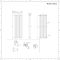 Radiador de Diseño Vertical (Panel Único) - 1780mm x 590 mm - Negro Mate - Revive