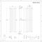 Radiador de Diseño Vertical (Panel Doble) - 1780mm x 472 mm - Gris Claro - Revive