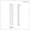Radiador de Diseño Vertical con Panel Plano - Negro Mate  - 1780mm x 280mm -  989 Vatios (Panel Doble) - Delta