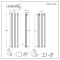 Radiador de Diseño Vertical (Panel Doble) 1780mm x 420mm - Negro - Delta