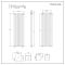 Radiador de Diseño Vertical (Panel Doble) 1780mm x 590mm - Blanco - Revive