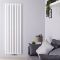 Radiador de Diseño Vertical con Conexión Central (Panel Doble) - 1780mm x 590 mm - Blanco - Revive Caldae