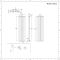 Radiador de Diseño Vertical con Conexión Central (Panel Doble) - 1780mm x 472 mm - Blanco - Revive Caldae