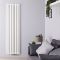 Radiador de Diseño Vertical con Conexión Central (Panel Doble) - 1780mm x 472 mm - Blanco - Revive Caldae