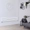 Radiador de Diseño Horizontal - con Panel Plano - Blanco - 354mm x 1780mm x 54mm - 820 Vatios - Sloane