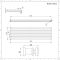 Radiador de Diseño Horizontal Doble - con Panel Plano - Blanco - 472mm x 1780mm x 71mm - 1841 Vatios - Sloane