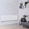 Radiador de Diseño Horizontal Doble - con Panel Plano - Blanco - 472mm x 1780mm x 71mm - 1841 Vatios - Sloane