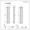 Radiador de Diseño Vertical (Panel Doble) 1780mm x 350mm - Blanco - Delta