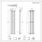 Radiador de Diseño Vertical (Panel Único) 1780mm x 350mm - Blanco - Delta