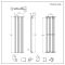 Radiador de Diseño Vertical (Panel Único) 1780mm x 420mm - Blanco - Delta