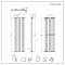 Radiador de Diseño Vertical (Panel Único) 1780mm x 490mm - Blanco - Delta