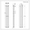 Radiador de Diseño Vertical (Panel Doble) - 1780mm x 280 mm - Blanco - Rombo
