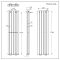 Radiador de Diseño Vertical (Panel Doble) - 1780mm x 420 mm - Blanco - Rombo