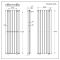 Radiador de Diseño Vertical (Panel Doble) - 1780mm x 560 mm - Blanco - Rombo