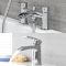 Set de Grifos de Baño con Mezclador de Lavabo Efecto Cascada y Mezclador de Bañera con Kit de Ducha - Razor