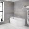 Bañera Acrílica de Pared 1700x800mm Moderna