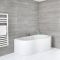 Bañera Angular de 1500mm x 1000mm con Faldón Disponible en Versión Derecha o Izquierda - Ashbury