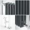 Radiador Toallero Tradicional Antracita - 930mm x 450mm (con Barra Superior Plana) - Elizabeth