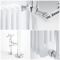 Radiador Toallero Mixto Tradicional Blanco - 930mm x 790mm (Barra Superior Angular) - Elizabeth - Elección de Termostato Wi-Fi y Oculta Cables