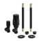 Conjunto con Llaves para Radiador Termostáticas Angulares Modernas y Kit con Conectores - Negro