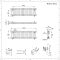 Radiador de Diseño Horizontal Doble Tradicional - Blanco - 300mm x 1010mm x 68mm - Regent
