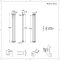 Radiador de Diseño Vertical Doble Tradicional - Blanco - 1500mm x 200mm x 68mm - Regent