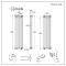 Radiador de Diseño Vertical Triple Tradicional - Blanco - 1500mm x 380mm x 100mm - Regent