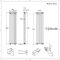 Radiador de Diseño Vertical Triple Tradicional - Blanco - 1800mm x 380mm x 100mm - Regent