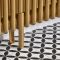 Conjunto de Soportes para Montaje a Suelo con Patas para Radiadores Tradicionales de 3 Columnas de Color Oro Metalizado - Regent