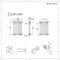 Radiador de Diseño Horizontal Doble Tradicional - Blanco - 600mm x 425mm x 66mm - Regent