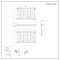 Radiador Horizontal Blanco Tradicional con Columnas Triples - 600mm x 1010mm (Columas Triples) - Regent