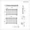 Radiador Horizontal Blanco Tradicional con Columnas Cuádruples - 600mm x 1190mm - Regent