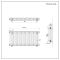 Radiador Horizontal Blanco Tradicional con Columnas Triples - 500mm x 1010mm (Columas Triples) - Regent