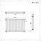 Radiador Horizontal Blanco Tradicional con Columnas Triples - 750mm x 1190mm (Columas Triples) - Regent
