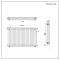 Radiador Horizontal Blanco Tradicional con Columnas Triples - 750mm x 1190mm (Columas Triples) - Regent