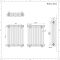 Radiador Horizontal Blanco Tradicional con Columnas Cuádruples - 750mm x 605mm - Regent