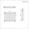 Radiador Horizontal Blanco Tradicional con Columnas Cuádruples - 750mm x 1010mm - Regent
