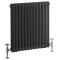 Radiador Horizontal Antracita Tradicional con Columnas - (Columnas Dobles) - Disponible en Distintas Medidas  - Regent