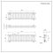 Radiador Horizontal Blanco Tradicional con Columnas Triples - 300mm x 1190mm (Columas Triples) - Regent