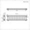 Radiador Horizontal Antracita Tradicional con Columnas Triples - 300mm x 1190mm - Regent