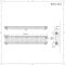 Radiador Horizontal Antracita Tradicional con Columnas Triples - 300mm x 1595mm - Regent