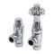 Par de Llaves Angular Termostáticas para Radiador o Toallero Cromadas en Estilo Antiguo Para Tubos de obre de 15mm - Regent