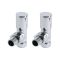 Radiador Toallero Mixto Cromado Plano - 1200mm x 400mm - incl. 300W Elemento Eléctrico, Pieza en Forma de T y Llaves - Kent