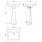 Lavabo con Columna - 540mm - 2 Agujeros para la Grifería  - Victrion de Hudson Reed