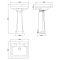 Lavabo con Columna - 540mm - 3 Agujeros para la Grifería  - Victrion de Hudson Reed