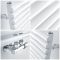 Radiador Toallero - Plano - con Conexión Central - 1823mm x 500mm - Blanco - Magera