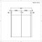 Armario de Baño con Espejo Doble y Tres Repisas 650mm x 617mm - Cluo
