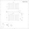 Radiador de Diseño Horizontal (Panel Único) 600mm x 1180mm - Blanco - Revive