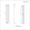 Radiador de Diseño Vertical (Panel Único) 1400mm x 236mm - Blanco - Revive